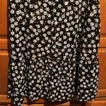 Sonoma  Floral Black Sleeveless Dress V-neck with tie ruffle bottom size Small Photo 8