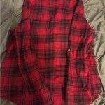 Calvin Klein Jeans Red and Black Plaid Skirt Size XL Photo 2