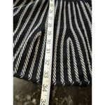 INC  Black Rib Knit  Tank Sweater Ruffle Striped  Midi Dress M Work Office Goth Photo 6