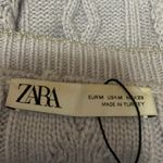 ZARA Purple Cable Knit Sleeveless Square Neck Cami Sweater Crop Tank Top Size M Photo 2