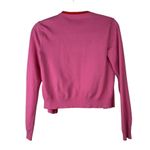 Macy's On 34th Pink Embellished Buttons Red Stripe Tipped V-Neck Long Sleeve Cardigan Photo 6