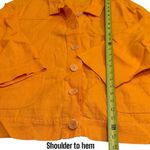 Flax  by Jean Engelhart Orange Linen Artsy Lagenlook Lightweight Jacket Size M Photo 8