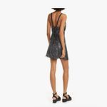 Intimately Free People sequined “gold rush” tie back silver mini dress. Small Photo 1