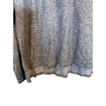 Garnet Hill  Gray white Swirl Print Long Sleeve Casual T-Shirt Women Sz M Photo 4
