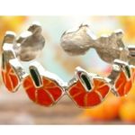 Pumpkin Ring New Orange Silver Adjustable Thanksgiving Autumn Jewelry Fe… Photo 1