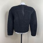 Lululemon Wool Whenever Crew Sherpa Fleece Zip Back Pullover Sweater Sz 2 Black Photo 4