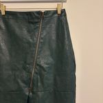 Flawless Elegant Green Pencil Skirt with Asymmetrical Front Zipper Photo 2