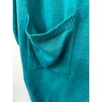 J.Jill Women's Wool Blend Long Duster Button Cardigan Sweater Aqua Blue Size M Photo 2
