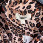L'Agence NWT  Tyler Silk Printed Long Sleeve Blouse sizelarge button down blouse Photo 4