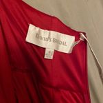 David's Bridal Red Strapless Formal Dress Photo 4