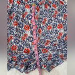 Pepe Jeans  Summer Blue and Red Floral Romper with Ruffled Hem Photo 9