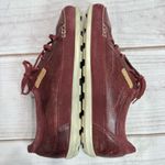 Ecco Cayla Burgundy Wine Genuine Leather Lace Up Sneakers Red Size 8.5 Photo 7