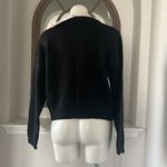 AQUA NEW Rhinestone Fringe Sweater in Black, Size S New w/Tag Photo 4