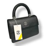 Christian LaCroix CXL by Black Jardin Braided Handle Crossbody Bag Vegan Leather Photo 3