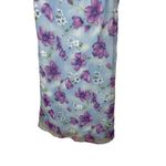 My Michelle  Floral Dress and Scarf Blue Purple White Midi Short‎ Sleeve Size 14 Photo 2