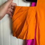 Tibi  100% silk orange pink color block cold shoulder shift dress size 2 N29 Photo 1