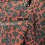 LIU JO Leopard Print Velvet Corduroy Tapered Chinos Burgundy Red/Black Sz 29 Red Photo 11