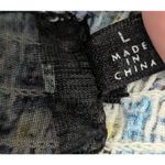 Code x Mode  Blue Floral Ruffle Sleeve Smocked Bodice Midi Dress Size L Photo 3