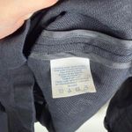 Lands' End  100% Linen Blazer Sz 16 Black Jacket Minimalist Neutral Classic Office Photo 6