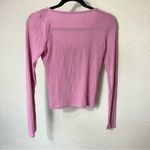 Hollister Pink Long Sleeve Tie Front Blouse Photo 2