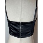 NBD  Corset Women Medium Black Satin Cropped Top Sleeveless Party Whimsigoth Sexy Photo 7