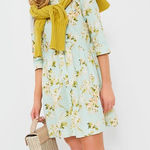 Tuckernuck Aqua Watercolor Royal Shirt Dress size xs nwt easter wedding size xs Photo 0