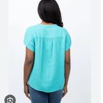 XiRENA Kane Cotton Gauze Short Sleeve Top in Baltic Blue Size M $195 Size M Photo 2