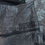 PINK - Victoria's Secret PINK ULTIMATE NWOT high waisted RARE black and silver sparkle leggings Photo 1