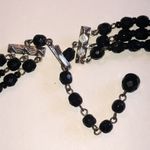 Western Germany Elegant Vintage Black Glass Beaded Necklace Photo 3