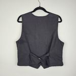 Jane Ashley Vintage Vest Wool Cotton Lined Floral Embroidery Size M Photo 2