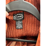 Vtg Designers Studio Originals Brown and Orange Leather and Knit Vest Photo 2