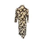 Max Brown Cream Floral Tunic Dress Size M/L Boho India Made Kurta Style Black Size M Photo 6