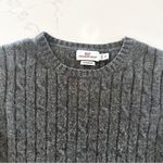 Vineyard Vines | Cashmere Classic Cable Crewneck Sweater | Charcoal | Medium Photo 3