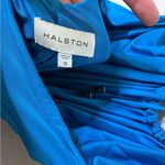 Halston Heritage Lauren Halter Jersey Gown Cerulean Blue Maxi Dress Womens 12 Photo 6