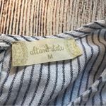 Altar'd State Altar’d State Blouse Blue White Pinstripes Bell Sleeves Ruffle Top Womens Medium Photo 2