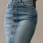 Anthropologie Pilcro Blue Denim Pencil Skirt Size 4 Photo 0