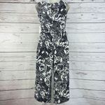 Style & Co Small Cropped Jumpsuit Floral Sleeveless V-Neck Stretch Elastic Waist Photo 6