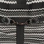 Joseph Ribkoff Knit Dress Womens 12 Black White Zig Zag Stretch Mod Retro Glam Photo 2