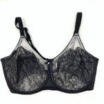 Wacoal  Retro Chic Full Figure Underwire Bra 855186 Black White Size 36DDD Photo 0