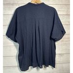 Max Studio ‎ Navy Blue New Button-Down Shirt Short Sleeve Large Casual Light Photo 2