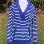 Banana Republic  Pullover Shirt in Royal Blue Heather Gray Stripes in Size Med Photo 0