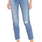 Levi's  Wedgie Icon Fit Jeans Distressed Raw Hem High Rise Tapered Denim Blue 27 Photo 0