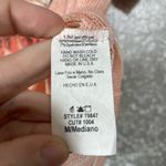 Papaya  Peach Striped Flower Butterfly Loose Knit Top - Size Medium - Rhinestones Photo 5