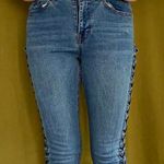 Lace Up Jeans Blue Size 27 Photo 0