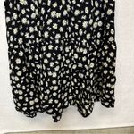 ZARA Black & White Daisy Print Short Sleeve Baby Doll a Button Front Dress Sz XS Photo 2