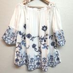 NWT Grand & Greene Embroidered Off Shoulder Peasant Top Bohemian Blouse M White Size M Photo 0