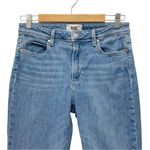 Paige  Denim Colette Crop Flare Raw Hem Jeans Shoreside Medium Wash Size 27 | 4 Photo 4