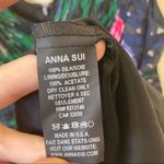 Anna Sui Blurred Hydrangea Dress Watercolor Floral Size 2 Sleeveless Mini Black Photo 6