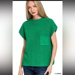 Zenana Ruby Mock Neck Short Sleeve Sweater Photo 4