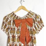 Anthropologie NWT Porridge Pineapple Printed Bow-Back Top Size XS Off Shoulder Photo 11